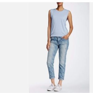 COPY - Current/Elliott The Fling Slim version of The Boyfriend Cropped Jeans Si…